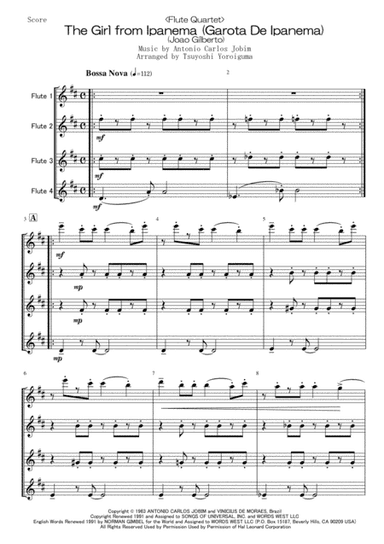 The Girl From Ipanema (Garota De Ipanema) (arr. Tsuyoshi Yoroiguma)