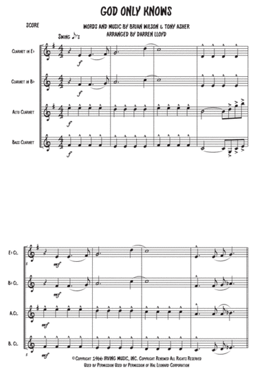 God Only Knows (arr. Darren Lloyd)