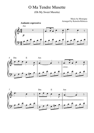 O Ma Tendre Musette (Oh My Sweet Musetta) (arr. Kaiserin Rebecca)
