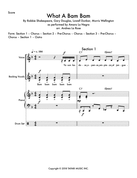 What A Bam Bam (arr. Andrea La Rose)