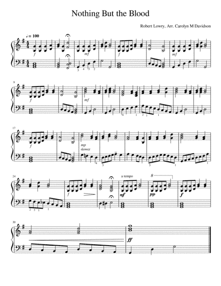 Nothing But the Blood (arr. CMD)