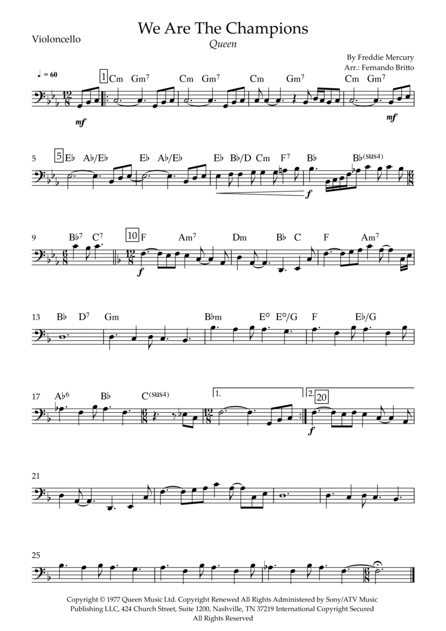 We Are The Champions (arr. Fernando Britto)