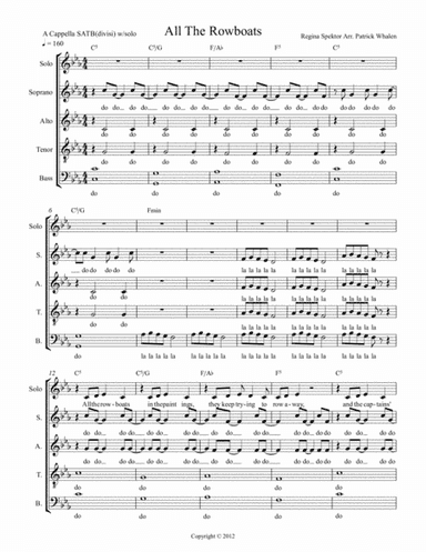 All The Rowboats (arr. Patrick Whalen)