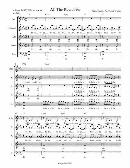 All The Rowboats (arr. Patrick Whalen)