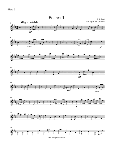 Bouree II (arr. Nick Lacanski)