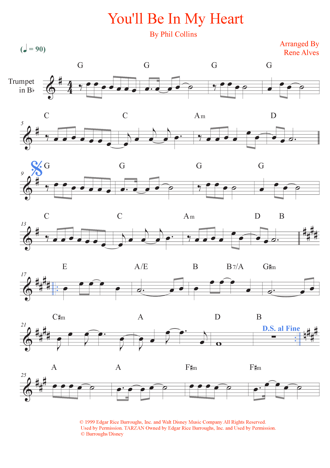 You'll Be In My Heart (arr. Rene Alves)