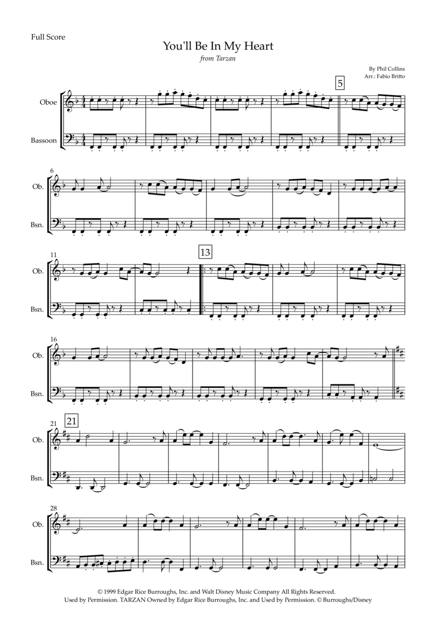 You'll Be In My Heart (arr. Fabio Britto)