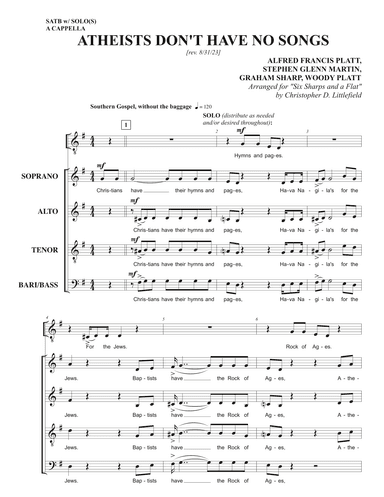 Atheists Don't Have No Songs (arr. Christopher D. Littlefield)