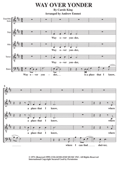 Way Over Yonder (arr. Andrew Emmet)