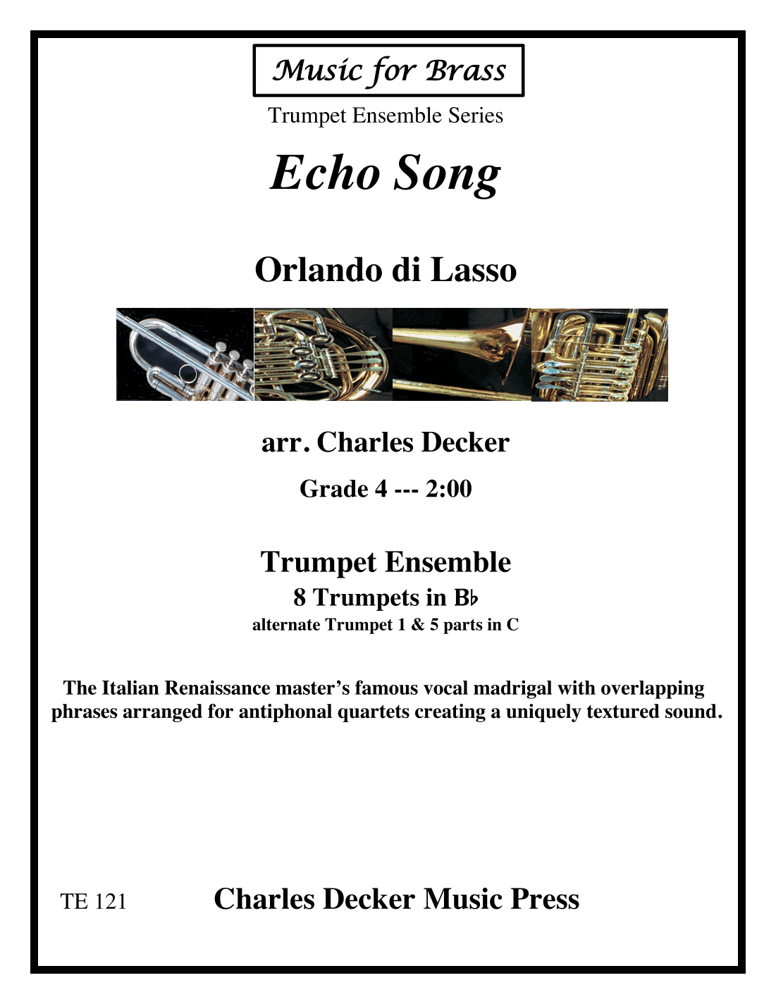 Echo Song for Trumpet Ensemble (arr. Charles Decker)