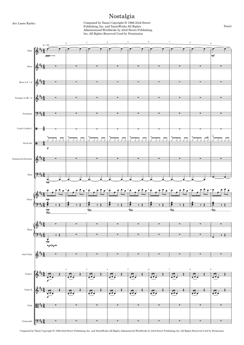 Nostalgia (arr. Lasse Karhu)