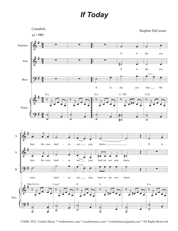 If Today (Vocal Trio - (SAB)