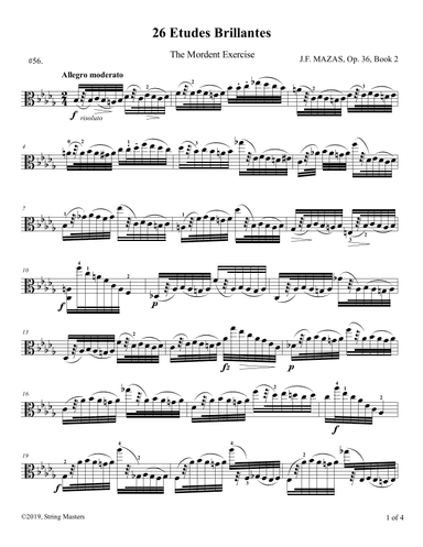 Mazas, Etudes for Viola Op 36, Book 2, No.56 (arr. String Masters)