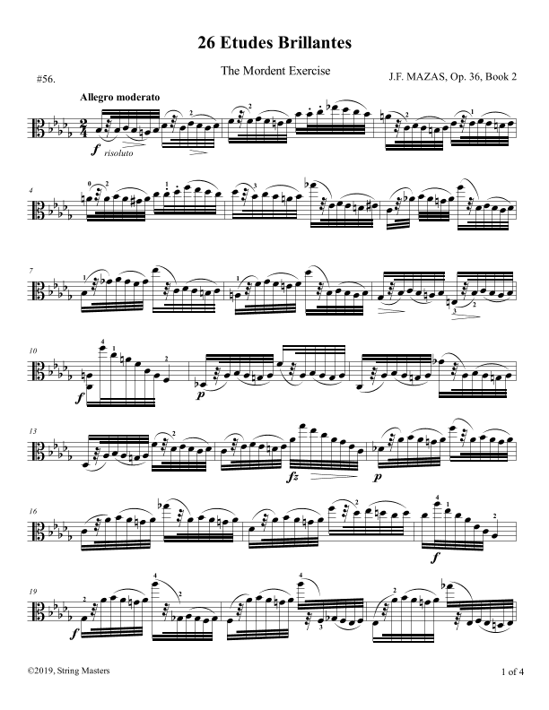 Mazas, Etudes for Viola Op 36, Book 2, No.56 (arr. String Masters)