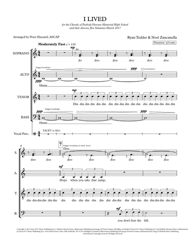 I Lived (arr. Peter Hazzard)