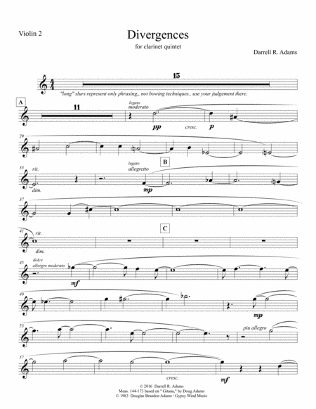 Divergences   Violin 2