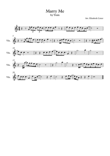 Marry Me (arr. Elizabeth Lister)