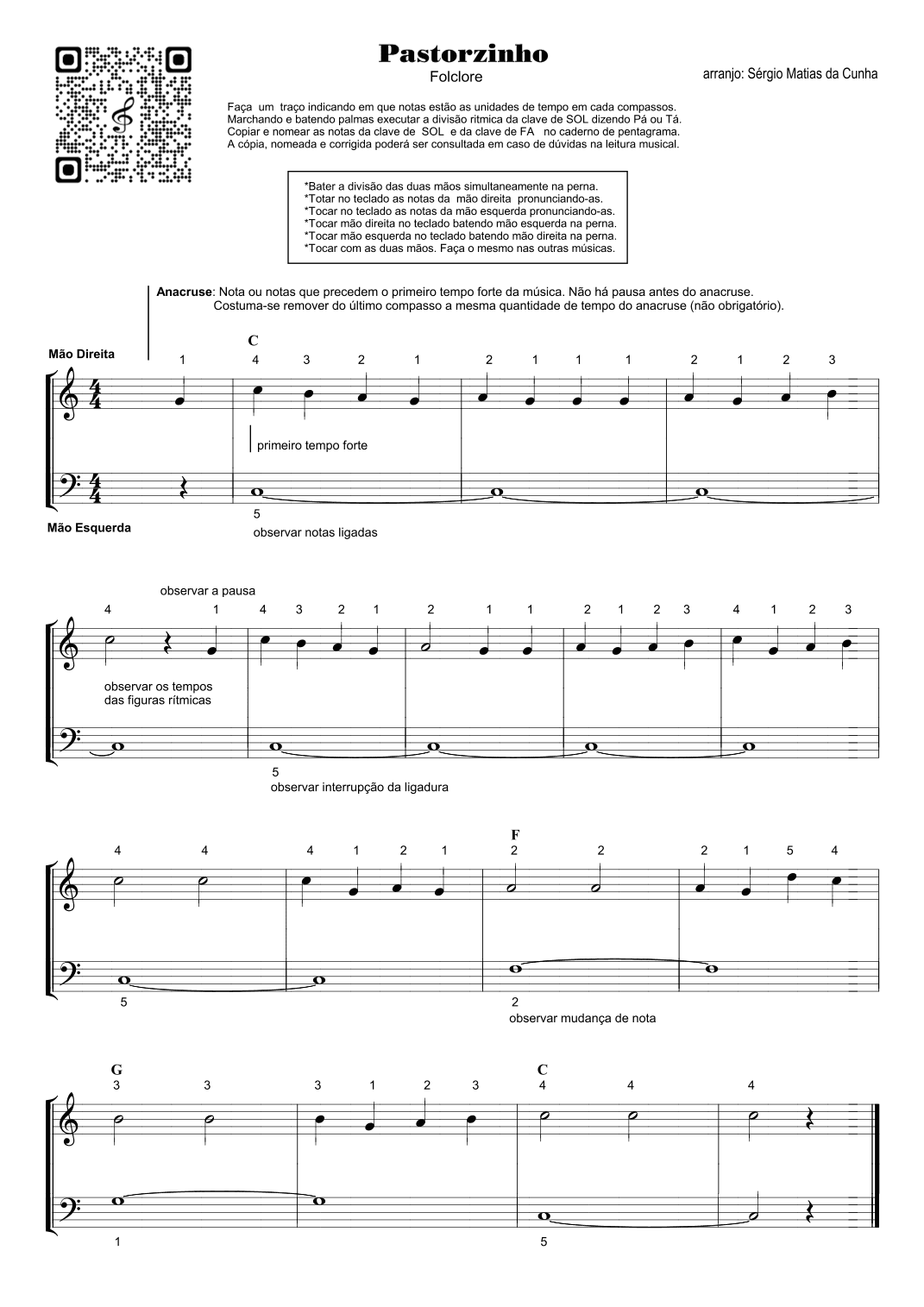 Pastorzinho - Fase1 (arr. Sérgio Matias da Cunha)