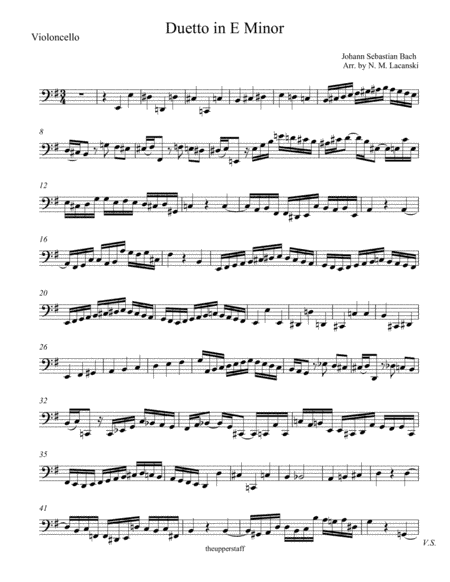 Duetto in E MInor (arr. Nick Lacanski)