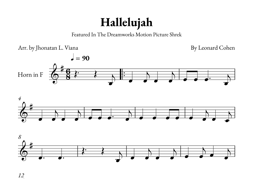 Hallelujah (arr. Jhonatan Lucio Viana)