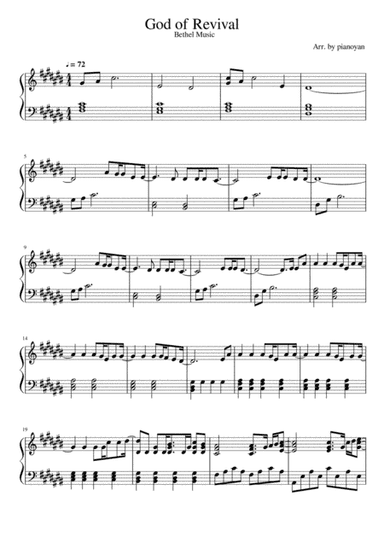 God Of Revival (arr. pianoyan)