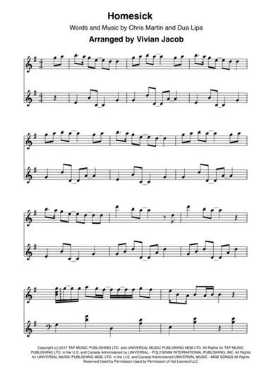 Homesick (arr. Vivian Jacob)