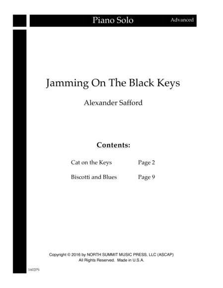 Jamming On The Black Keys (1. Cat on the Keys and 2. Biscotti and Blues)