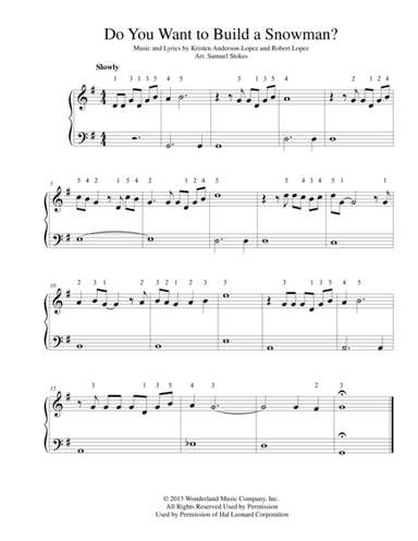 Do You Want To Build A Snowman? (arr. Samuel Stokes)