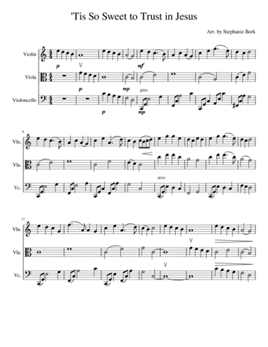 'Tis So Sweet to Trust in Jesus (arr. Stephanie Bork)