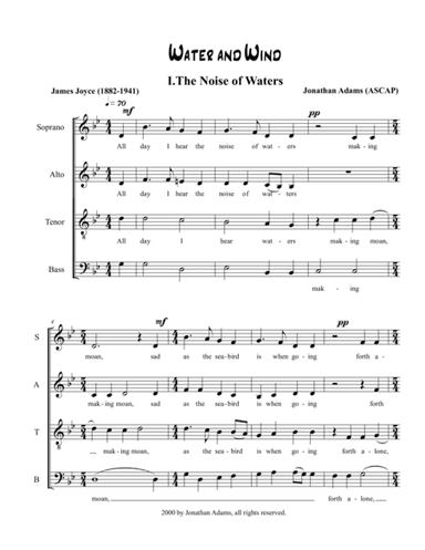 Water and Wind - I. The Noise of Waters
