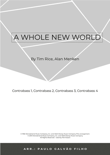 A Whole New World (arr. Paulo Galvão Filho)