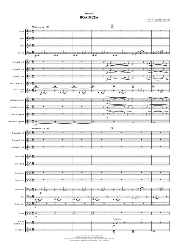 Story Of Boadicea (arr. John Ivor Holland)