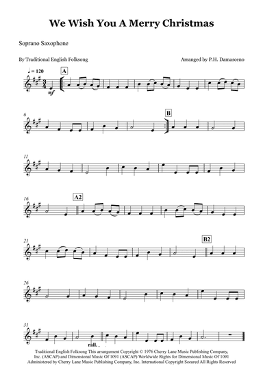 We Wish You A Merry Christmas (arr. P.H. Damasceno)