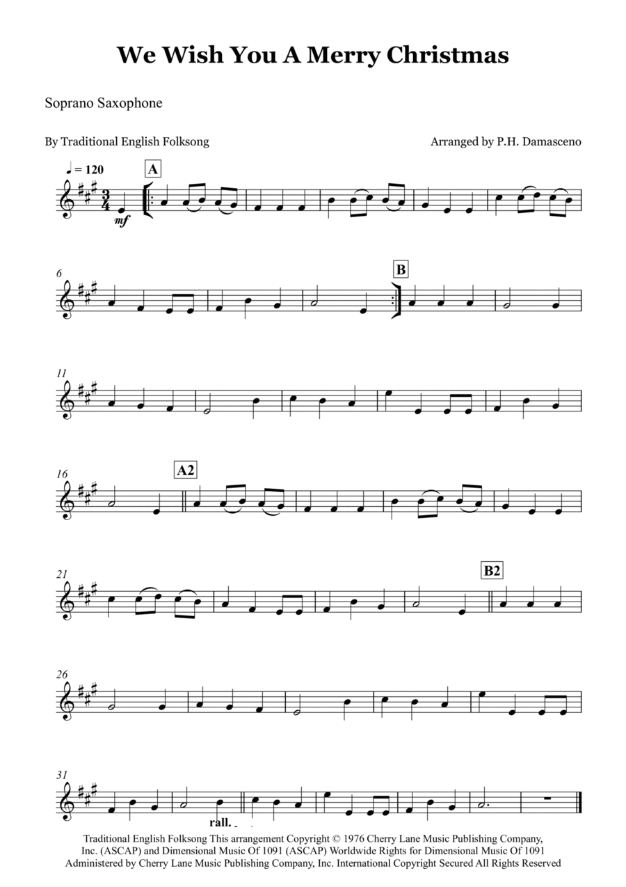 We Wish You A Merry Christmas (arr. P.H. Damasceno)