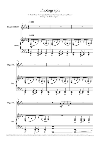Photograph (arr. Matthew pyeon)