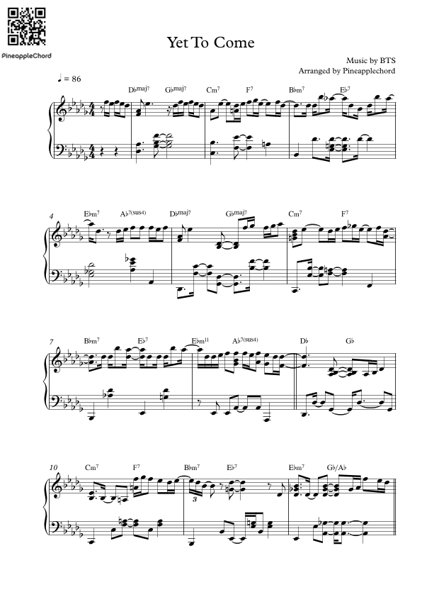Yet To Come (arr. Pineapplechord)