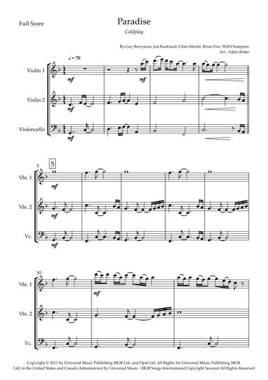 Paradise (arr. Fabio Britto)