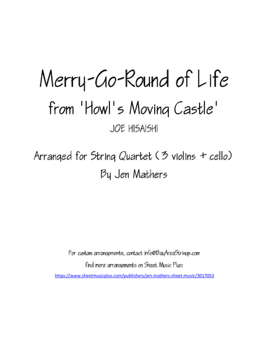 Merry-go-round Of Life (arr. Jen Mathers)