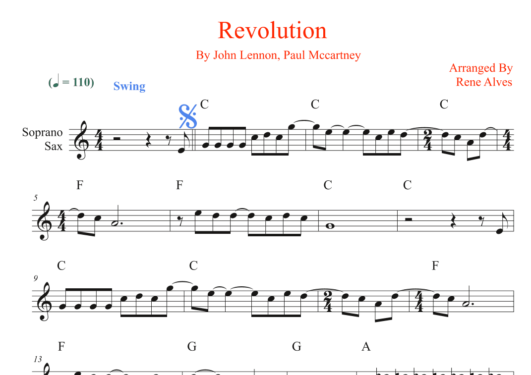 Revolution (arr. Rene Alves)