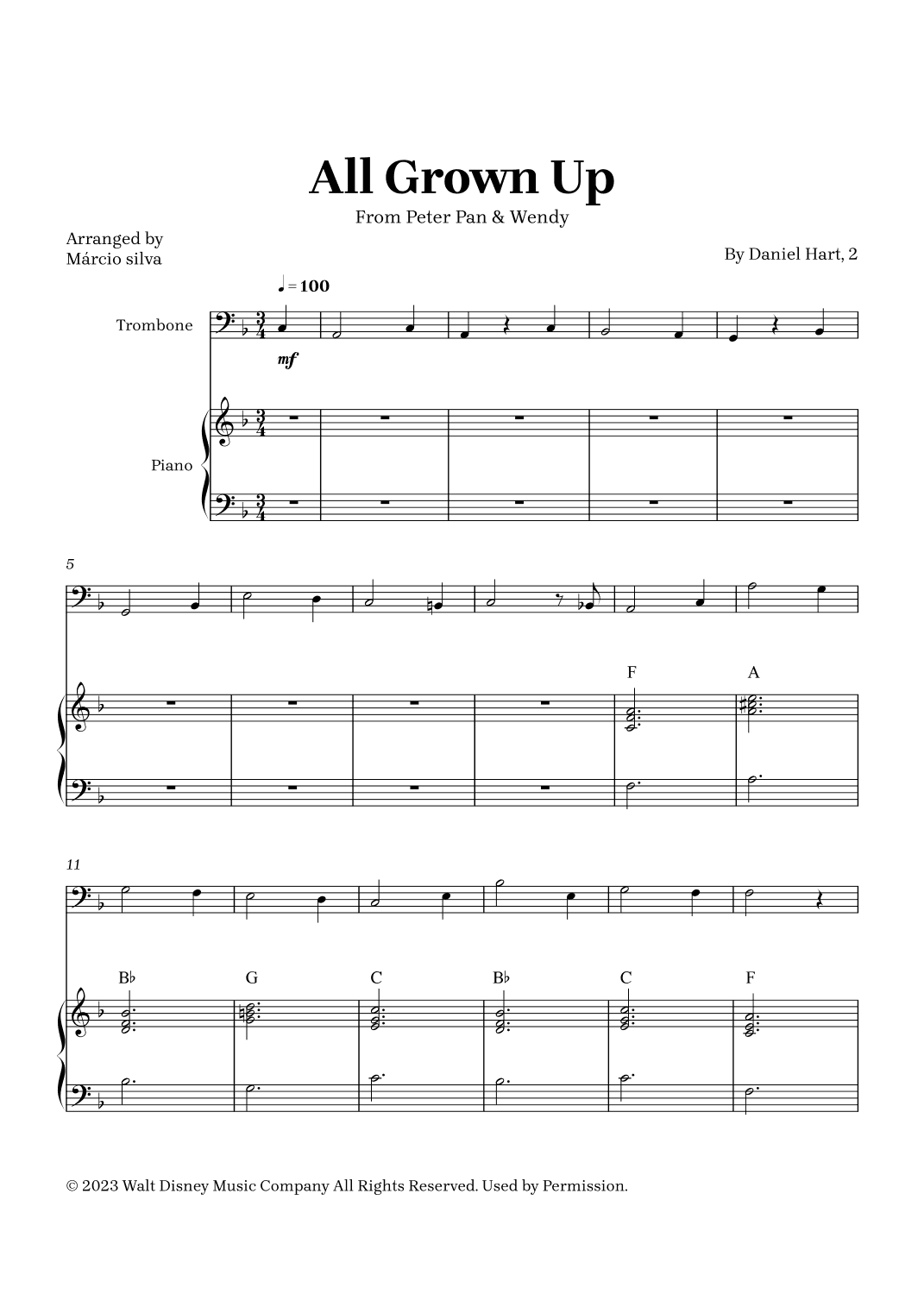 All Grown Up (arr. Márcio Silva)
