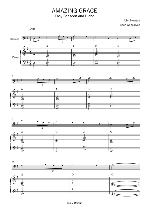 Amazing Grace (arr. Isaac Gonçalves)
