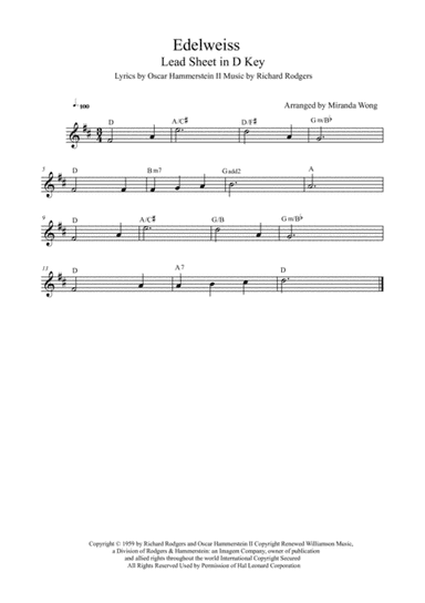 Edelweiss (arr. Miranda Wong)