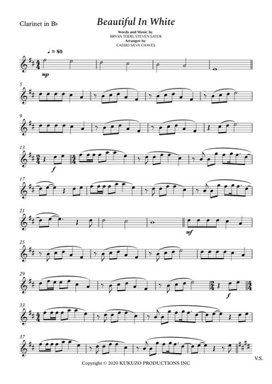 Beautiful In White (arr. Cássio Silva Chaves)