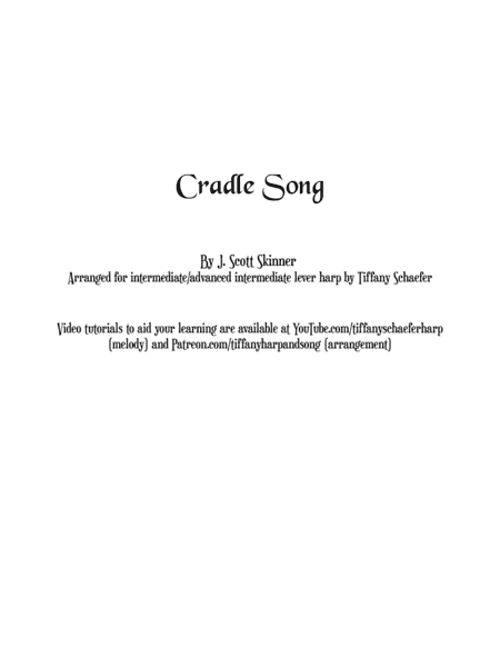 Cradle Song: Intermediate Harp (arr. Tiffany Schaefer)