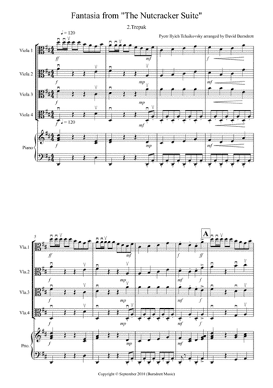 Trepak (Fantasia from Nutcracker) for Viola Quartet (arr. David Burndrett)