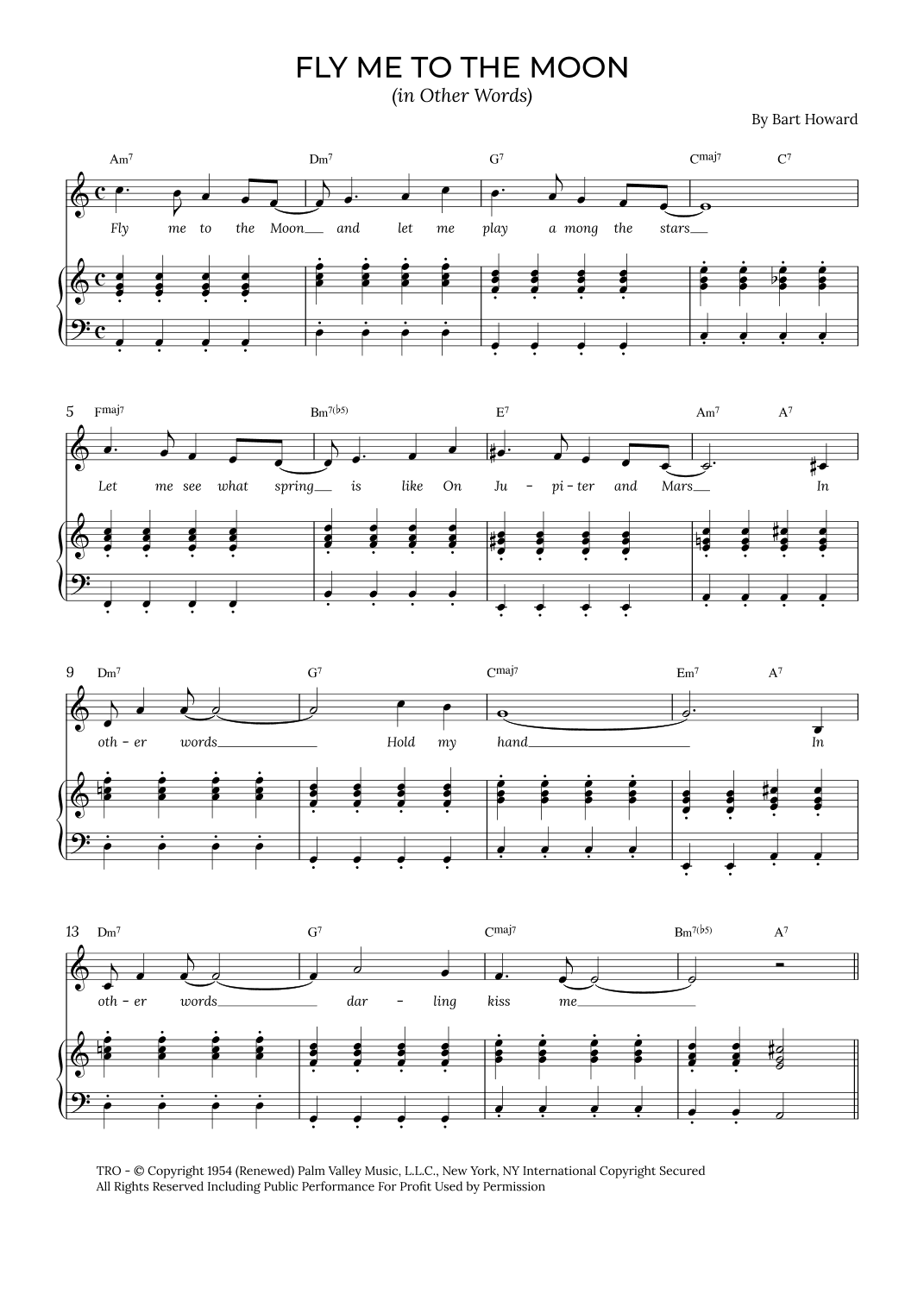 Fly Me To The Moon (in Other Words) (arr. Alex Nunes Rodrigues)