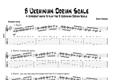 B Ukrainian Dorian Scale (4 Ways to Play)