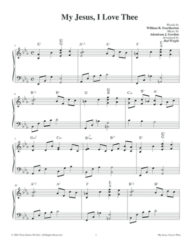 My Jesus, I Love Thee (arr. Hal Wright)