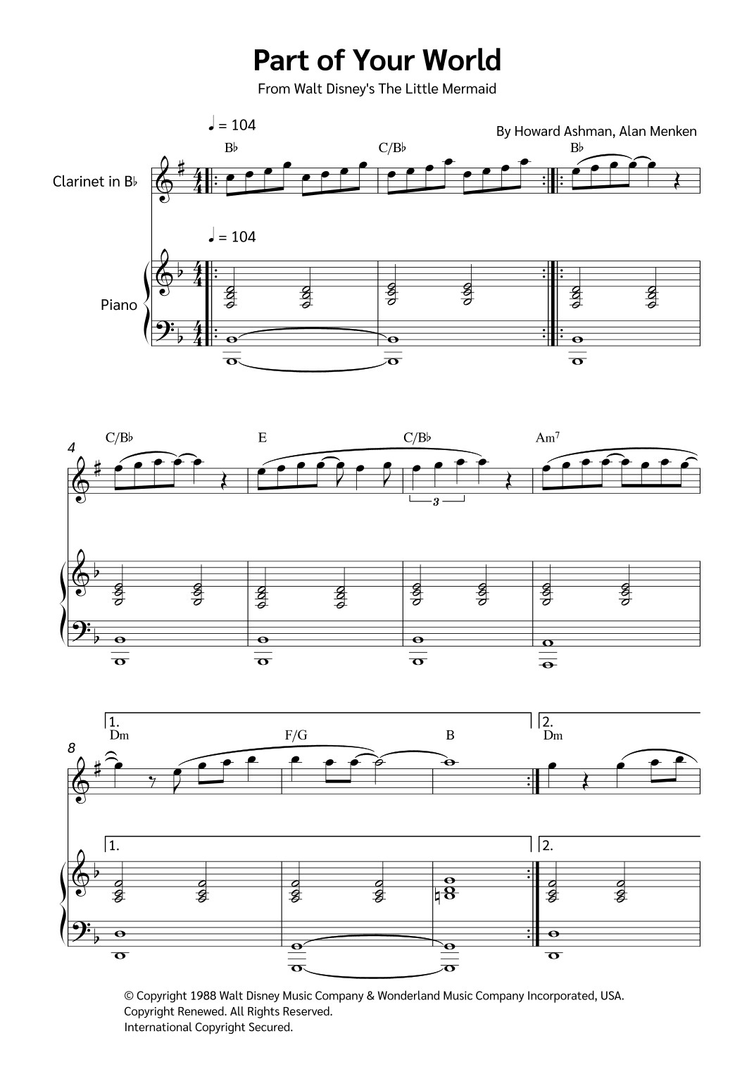 Part Of Your World (arr. Jackson Spindler)