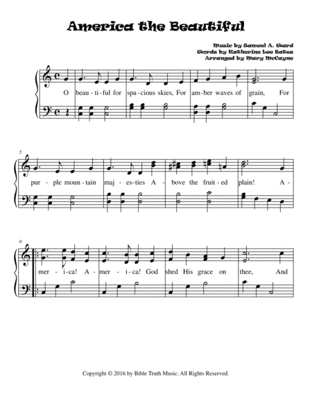 America The Beautiful (arr. Mary MacCayne)